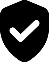 Security or Shield Button Icon Solid Rounded for User Account UI Website Mobile Apps