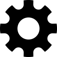 Settings or Cog Button Icon Solid Sharp for User Account UI Website Mobile Apps