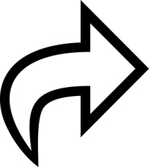 Share Button Icon Outline Sharp for Communication UI Website Mobile Apps