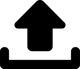 Upload Button Icon Solid Rounded for File Data UI Website Mobile Apps