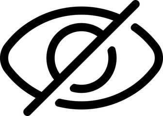 Visibility off Button Icon Outline Rounded for User Account UI Website Mobile Apps
