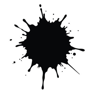 Abstract black splash effect resembling a grunge texture vector illustration
