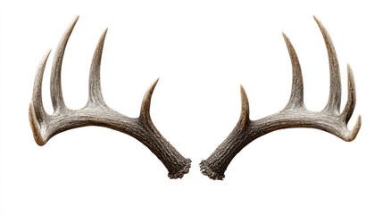 Fototapeta premium Deer Antlers Isolated on White Background for Wildlife, Nature, and Rustic Design Concept