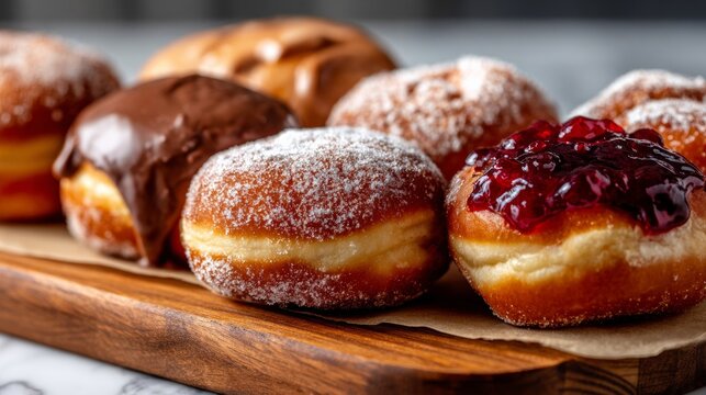 Enjoying brioche douch at a bakery on a sunny afternoon