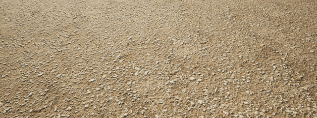 Concept or conceptual brown background  of rough and grunge ground gravel texture floor as a modern pattern layout. A 3d illustration metaphor for construction, architecture and landscape design