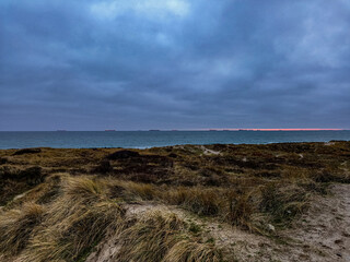 storm clouds over the sea