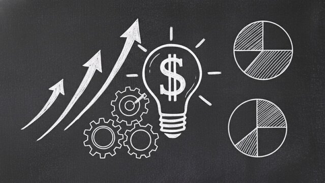Illustration of financial growth and innovation - Powered by Adobe