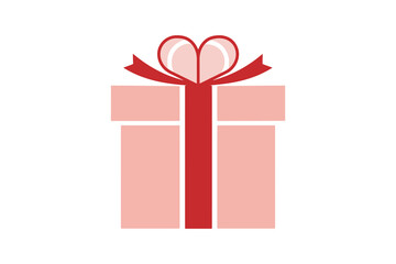 Elegant pink valentine gift box with heart ribbon for romantic surprise and anniversary present design