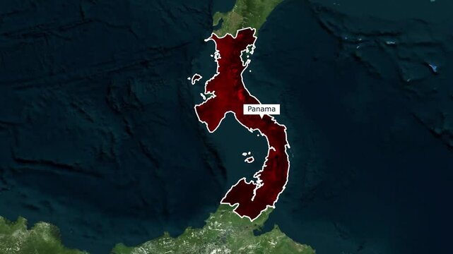 Panama Map Animation Highlighting Panama City | Central America Motion Graphic