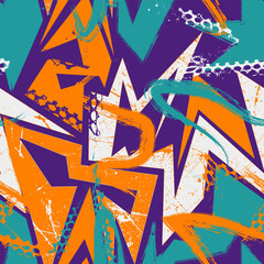Seamless grunge urban modern pattern