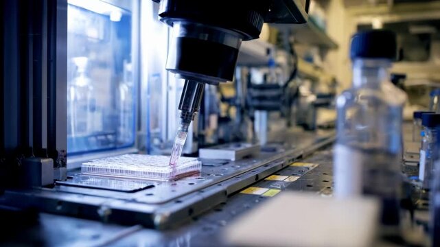 Medium shot of a research lab testing the durability of plantderived alloy coatings on aerospace metal parts showcasing innovation in sustainable aviation materials.