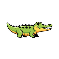 Fototapeta premium Colorful Vector Crocodile Illustration Vibrant Wild Reptile Design