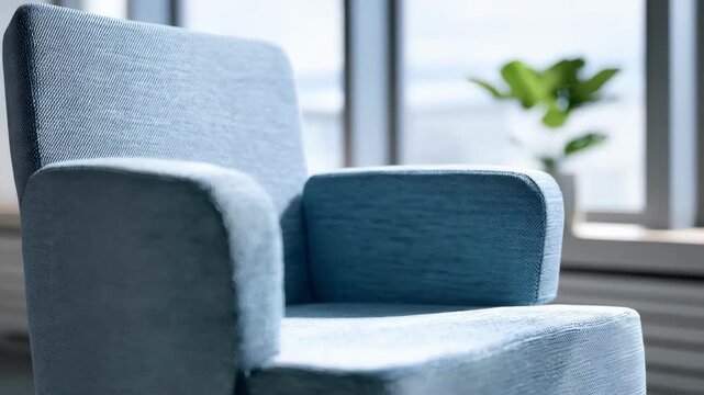 Medium shot showcasing antimicrobialtreated fabric on a chair emphasizing the materials ability to resist bacteria and maintain hygienic conditions.
