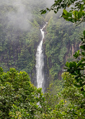 The second cascade of Carbet waterfall - Caribbean island Guadeloupe