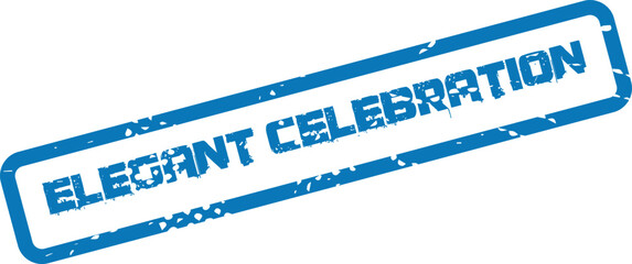 An elegant celebration rubber stamp design with a distressed texture conveys sophistication and festive joy