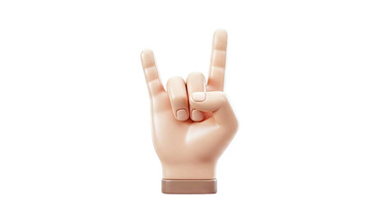 Obraz premium 3D Render of Rock On Hand Gesture
