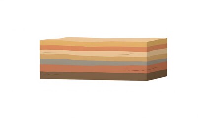 Geological Strata Layers Depicting Earth's History and Formation Processes