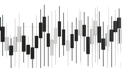 Black and White Candlestick Chart Pattern