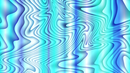 Abstract blue wavy pattern with flowing lines and curves creating a dynamic background with iridescent sheen finish