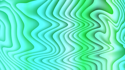 Green and blue wavy abstract background or texture in shades of pastel colors