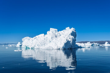 Monumental Arctic Giant: Large Iceberg in Disko Bay, Greenland © Michel