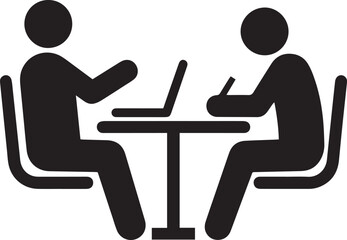 Businessman and businesswoman working on computers in office