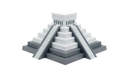 Stylized Pyramid with Stairs