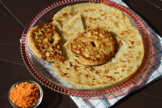  bhalla babru,malpua traditional snack dishes of mandi himachal pradesh india.sweet item in festival and marriage