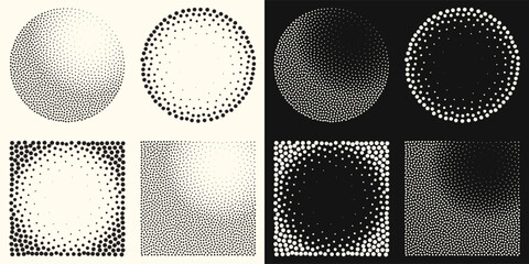 Halftone dot tone grunge effect abstract pattern texture vector graphic retro illustration.gradient geometric element art shape modern creative pop wallpaper vintage monochrome print frame