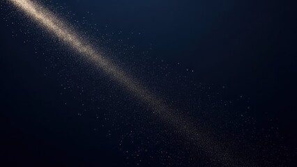 Obraz premium Sparkling particles trail through dark space with bright streak