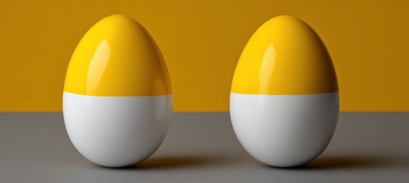 Colorful eggs with space on seamless gray background