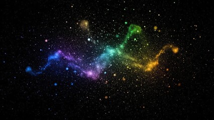 Vibrant galaxy with colorful nebulae and stars in deep space