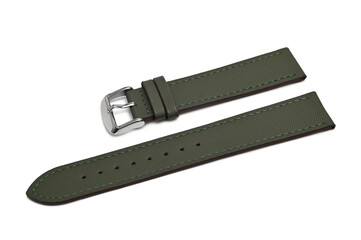 Leather watch strap