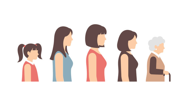 Illustration of Women at Different Life Stages.