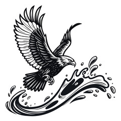 Obraz premium Dynamic black fluid splash with energy effect a vector illustration