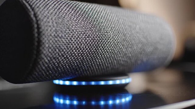 Wireless Speaker on Charging Pad with LED Illumination