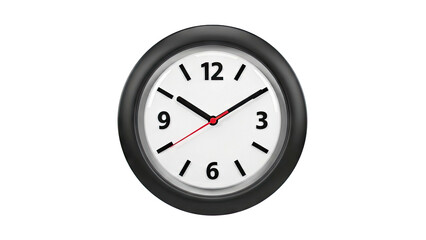Modern Wall Clock with Black Frame