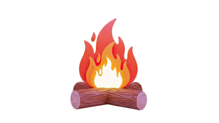 Stylized Campfire Icon
