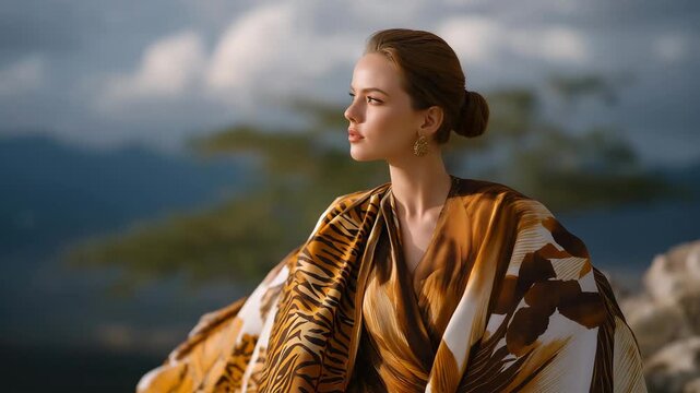 A designer creating branding inspired by native patterns found in local landscapes &mdash; organic shapes, earthy colors, and sustainable visual concepts. cinematic color correction, natural uneven