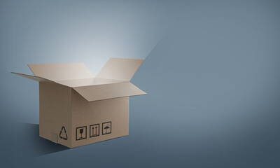 Leuchtener Karton - Umzug -Lagerung