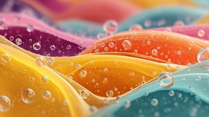 Warm yellow and orange fluid waves with soft texture, liquid abstract background