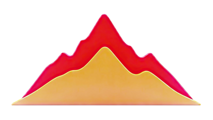 Abstract Mountain Peak Shapes with Gradient Colors