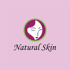 beauty natural skin care spa logo design vector format