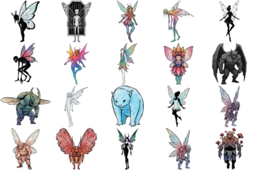 Fantasy Creatures Collection Diverse Mythical Characters