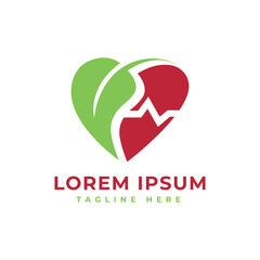 heart health care creative logo design medical clinic industry concept