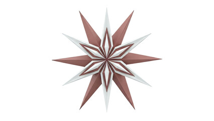 Obraz premium Geometric Starburst Ornament in Rose Gold and White
