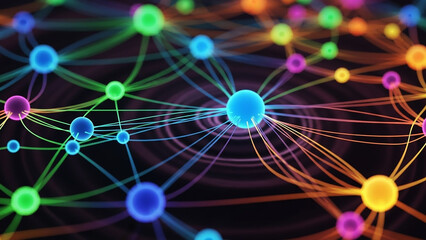 Colorful neural network - internet and database