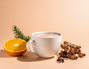 음료-코코아-핫초코-머그컵-계피스틱-핫초코 디스플레이-코코아 플레이팅