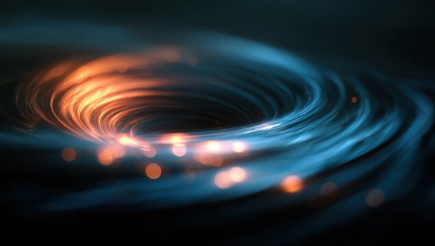 Abstract swirling vortex of fire and ice - Powered by Adobe