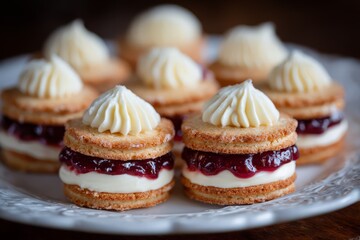 Keto Napolitaine Pastries with Raspberry Filling